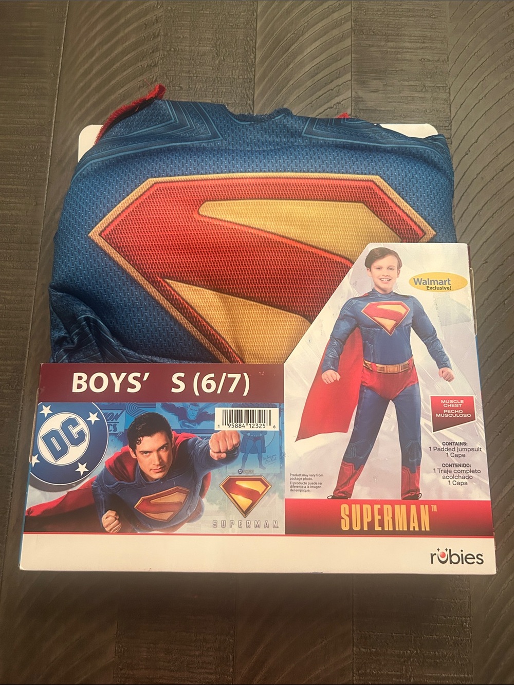 Robies Boys' Halloween DC Superman Costume - Blue & Red (Size S 6/7)